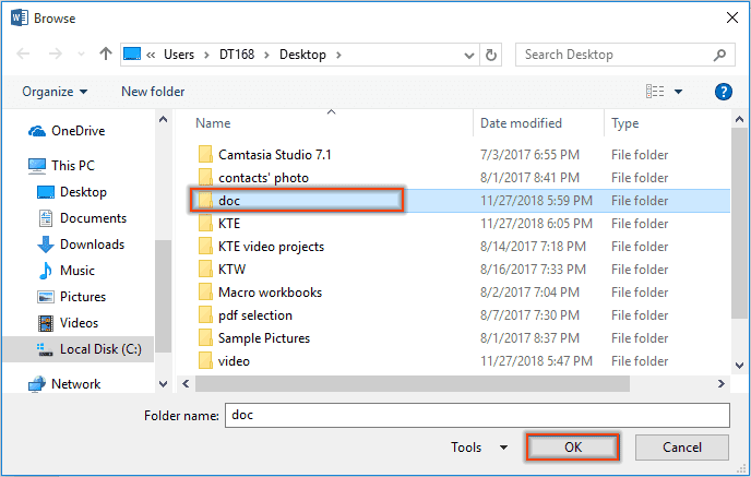 Select Folder